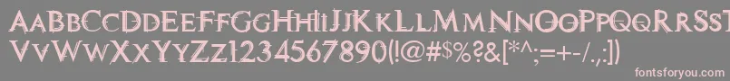 Tech Font – Pink Fonts on Gray Background