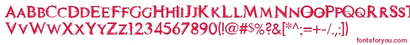 Tech Font – Red Fonts on White Background