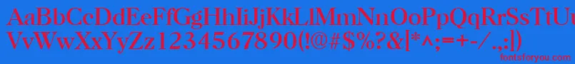 HorshamRegular Font – Red Fonts on Blue Background