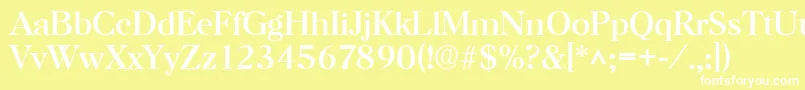 フォントHorshamRegular – 黄色い背景に白い文字
