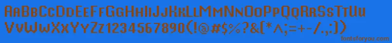 MisterPixel16PtSmallCaps Font – Brown Fonts on Blue Background