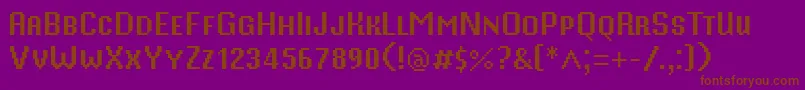 MisterPixel16PtSmallCaps Font – Brown Fonts on Purple Background