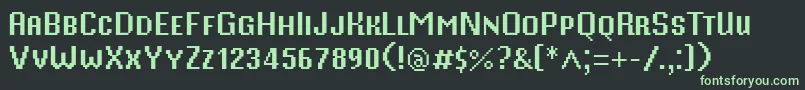 フォントMisterPixel16PtSmallCaps – 黒い背景に緑の文字
