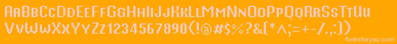fuente MisterPixel16PtSmallCaps – Fuentes Rosadas Sobre Fondo Naranja