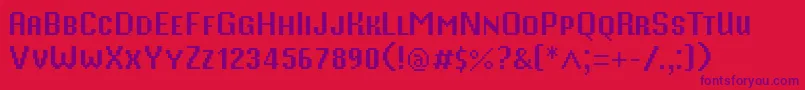 MisterPixel16PtSmallCaps Font – Purple Fonts on Red Background