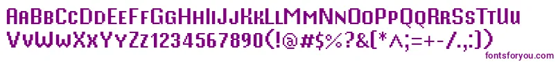 MisterPixel16PtSmallCaps Font – Purple Fonts on White Background