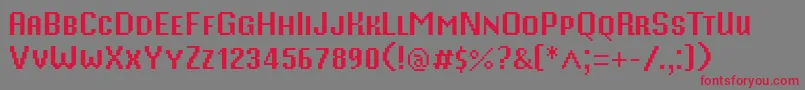 MisterPixel16PtSmallCaps Font – Red Fonts on Gray Background
