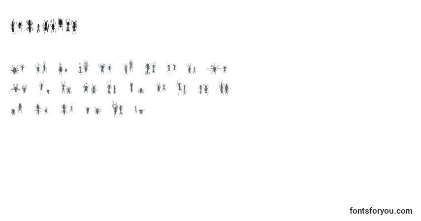 Schriftart FeWinBugs – Alphabet, Zahlen, spezielle Symbole