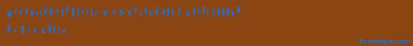 Шрифт FeWinBugs – синие шрифты на коричневом фоне