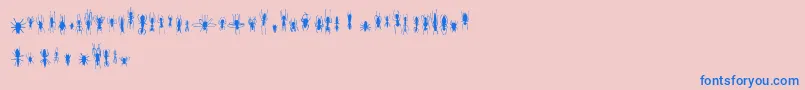FeWinBugs Font – Blue Fonts on Pink Background