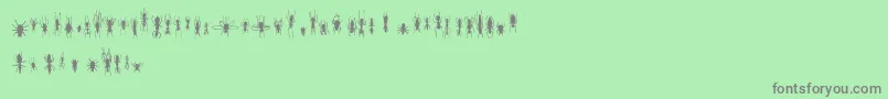 FeWinBugs Font – Gray Fonts on Green Background