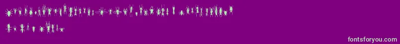 FeWinBugs Font – Green Fonts on Purple Background