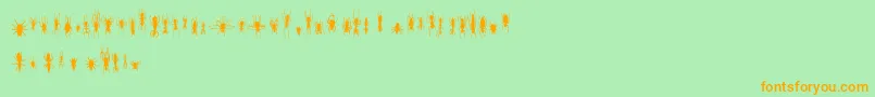 FeWinBugs Font – Orange Fonts on Green Background