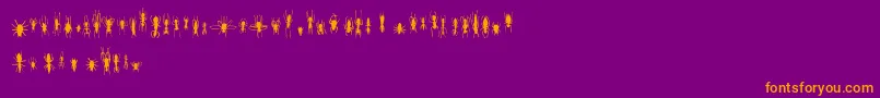 FeWinBugs Font – Orange Fonts on Purple Background