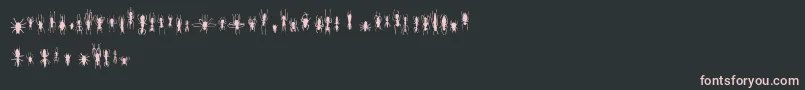 Шрифт FeWinBugs – розовые шрифты на чёрном фоне
