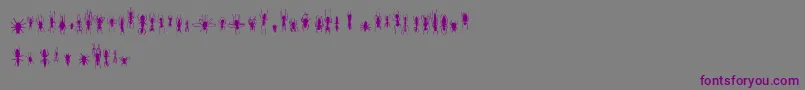 フォントFeWinBugs – 紫色のフォント、灰色の背景