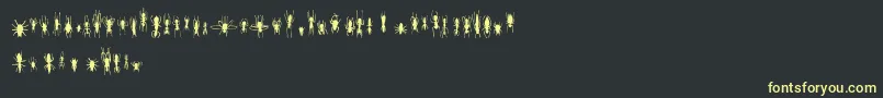 FeWinBugs Font – Yellow Fonts on Black Background