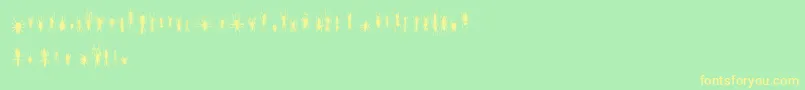 FeWinBugs Font – Yellow Fonts on Green Background