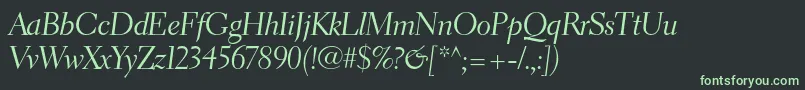 ElectraltstdCursivedisplay Font – Green Fonts on Black Background