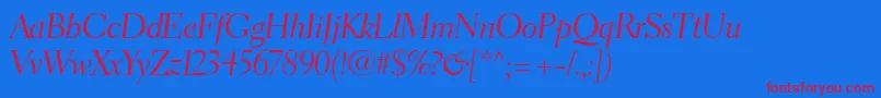 Шрифт ElectraltstdCursivedisplay – красные шрифты на синем фоне