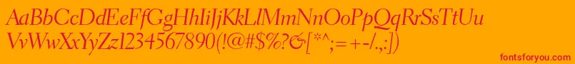 ElectraltstdCursivedisplay Font – Red Fonts on Orange Background