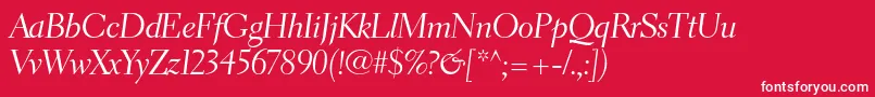 ElectraltstdCursivedisplay Font – White Fonts on Red Background