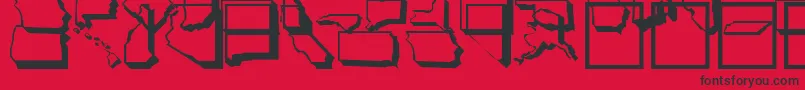 UnitedStatesNormal Font – Black Fonts on Red Background