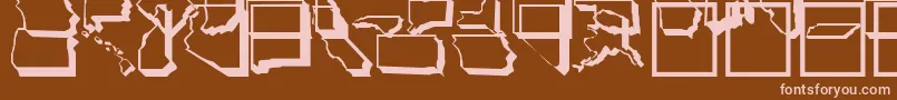 UnitedStatesNormal Font – Pink Fonts on Brown Background