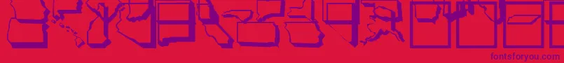 UnitedStatesNormal Font – Purple Fonts on Red Background