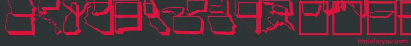 UnitedStatesNormal Font – Red Fonts on Black Background
