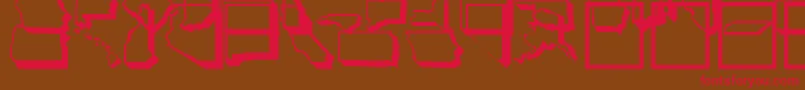 UnitedStatesNormal Font – Red Fonts on Brown Background