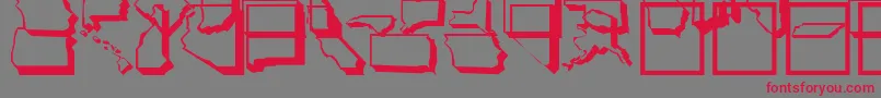 UnitedStatesNormal Font – Red Fonts on Gray Background