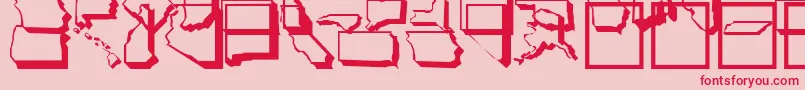 UnitedStatesNormal Font – Red Fonts on Pink Background