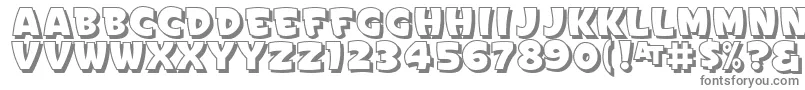 SignPaintersGothicShadedJl-fontti – harmaat kirjasimet valkoisella taustalla