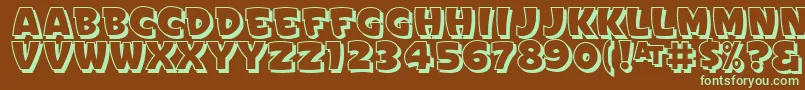 SignPaintersGothicShadedJl Font – Green Fonts on Brown Background