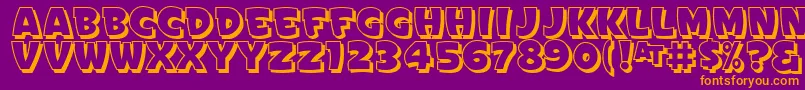 SignPaintersGothicShadedJl Font – Orange Fonts on Purple Background