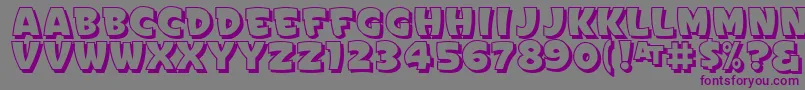 SignPaintersGothicShadedJl Font – Purple Fonts on Gray Background