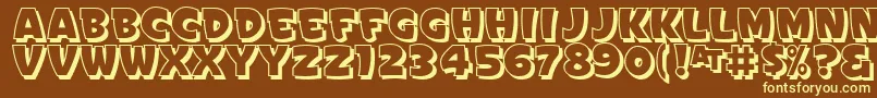 SignPaintersGothicShadedJl Font – Yellow Fonts on Brown Background