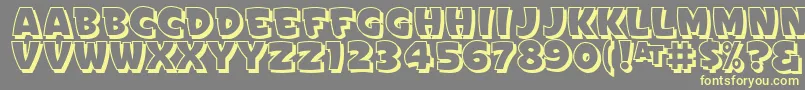 SignPaintersGothicShadedJl Font – Yellow Fonts on Gray Background