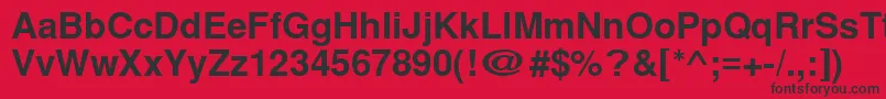 フォントCyrillichelvet ffy – 赤い背景に黒い文字