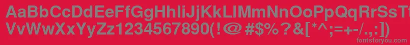 Cyrillichelvet ffy Font – Gray Fonts on Red Background