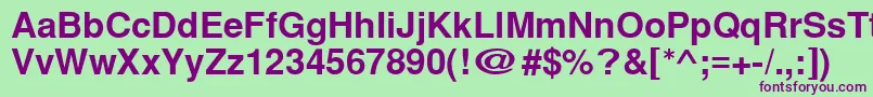 Cyrillichelvet ffy Font – Purple Fonts on Green Background