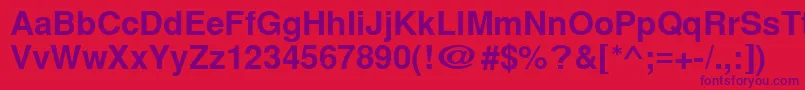 Cyrillichelvet ffy Font – Purple Fonts on Red Background