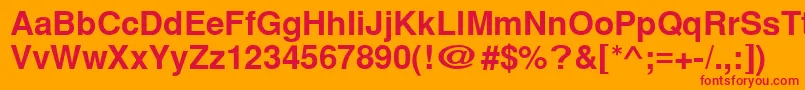 Cyrillichelvet ffy Font – Red Fonts on Orange Background