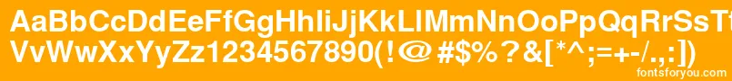 Cyrillichelvet ffy Font – White Fonts on Orange Background