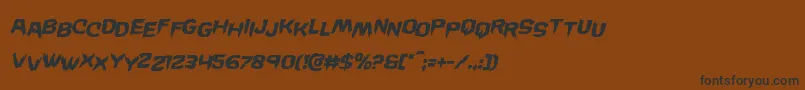 Wickermanstagital Font – Black Fonts on Brown Background