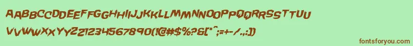 Wickermanstagital Font – Brown Fonts on Green Background