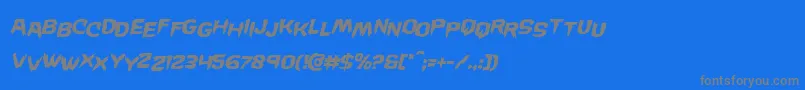 Wickermanstagital Font – Gray Fonts on Blue Background