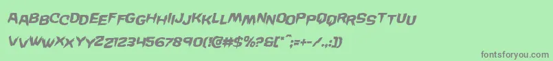 Wickermanstagital Font – Gray Fonts on Green Background