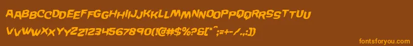 Wickermanstagital Font – Orange Fonts on Brown Background